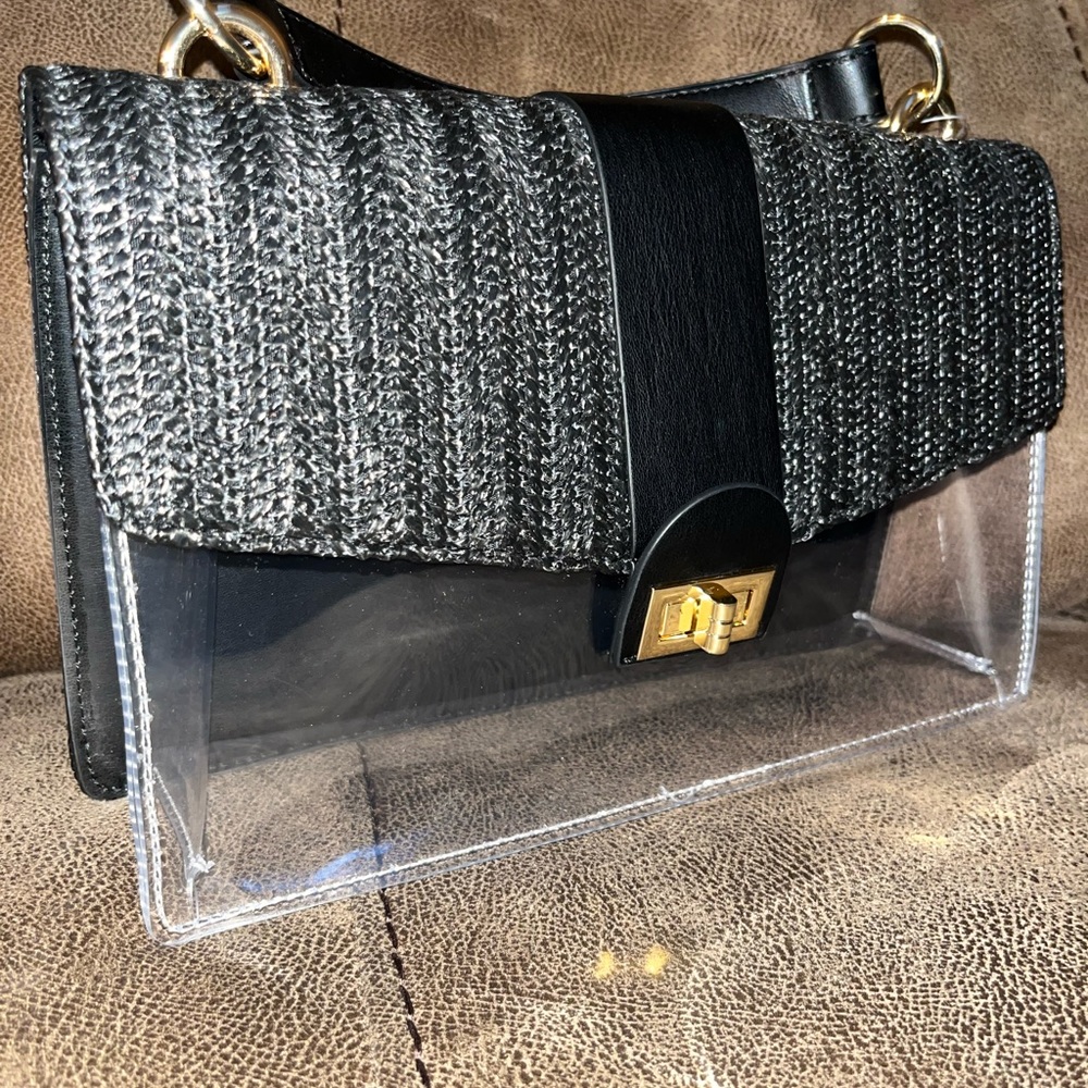 Medium, clear front, shoulder bag